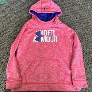 Under Armour Cold gear Purple and Pink Pullover Hoodie Youth Large